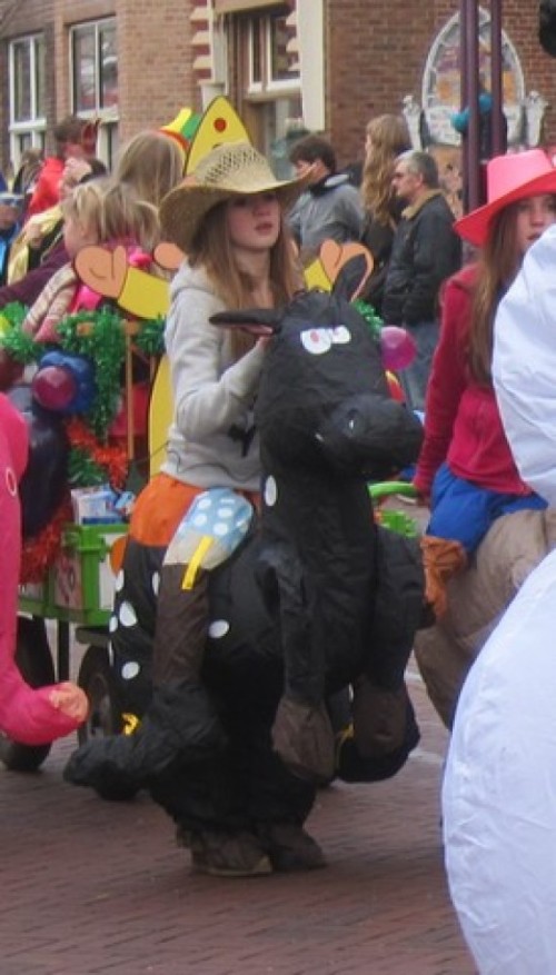 Mascottepak Opblaasbaar kostuum - Paard zwart